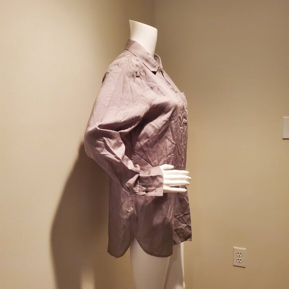 NWT Christopher & Banks Gray Popover Shirt S - Picture 4 of 5